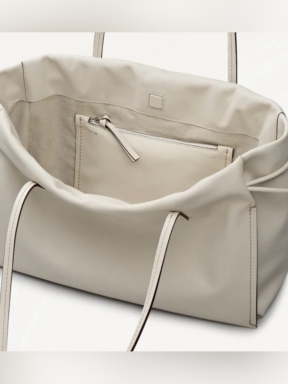 NWT RADLEY LONDON The Roxburgh Large Drawstring Shoulder in Salt - Picture 3 of 7